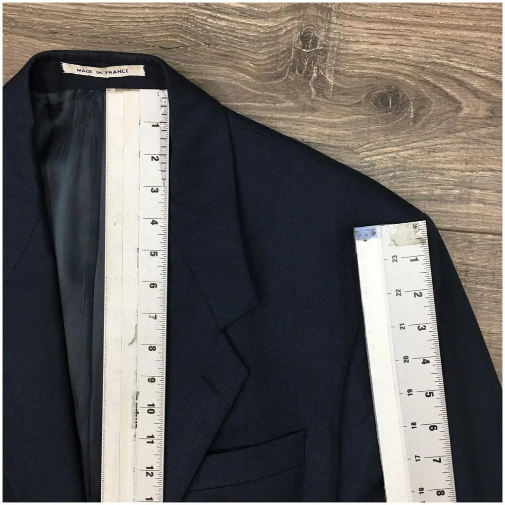 VINTAGE YSL Mens Blazer Sport Coat Casual Jacket Size 40L Classic Wool Suit